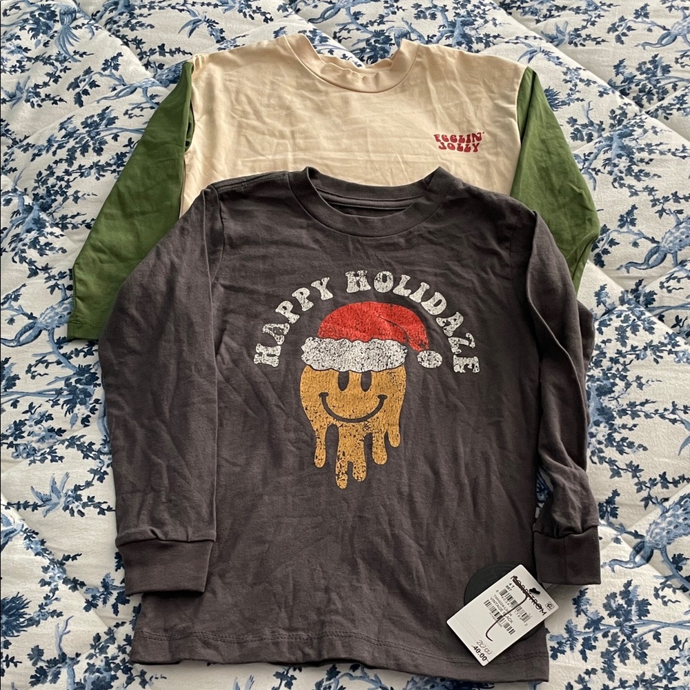 Feelin’ Jolly and Happy Holidaze Kids Long Sleeve Tee Set